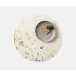 Miriam White/Gold Speckle, Round Placemat, Hair-On-Hide, Pack of 2