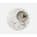 Miriam White/Silver Speckle Round Placemat Hair-On-Hide, Pack of 2