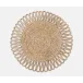 Teigan Natural, Floral Design, Round Placemat, Abaca, Pack of 4