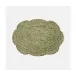 Vera Pale Green, Flower Oval Placemat, Raffia, Pack of 4