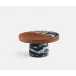 Austin Blue Swirled Cake Stand Resin/Natural Teak Small