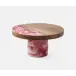 Austin Berry Swirled, Cake Stand, Resin/Natural Teak, Large
