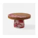 Austin Berry Swirled, Cake Stand, Resin/Natural Teak, Small