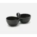 Desmond Black Glaze Snack Bowl Double Stoneware Pack of 2