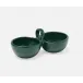 Desmond Dark Green Salt Glaze, Snack Bowl, Stoneware, Double, Pack of 2