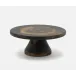 Hugo Black/Gold Swirled, Cake Stand, Resin, Large