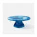 Hugo Blue Swirled, Cake Stand, Resin, Small