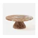 Hugo Brown Swirled Cake Stand Resin Small