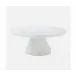 Hugo White Swirled Cake Stand Resin Small