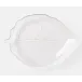 Ivy Clear Leaf Serving Platter Hand Blown Glass Large Pack Of 2