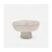 Londyn Whitewashed, Footed Serving Bowl, Rattan, Small