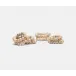 Dakota Silver Foil Napkin Rings Bone Boxed Set of 4