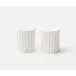 Daphne White Set of 2 Large Salt & Pepper Shaker Porcelain Boxed