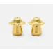 Heidi Polished Gold 1 Set of Mushroom Salt And Pepper Shakers Brass