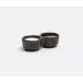 Holly Black Glaze Pinch Bowl, Boxed Set of 2