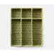 Micaela Mint Green, Flatware Holder, Rattan