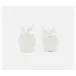 Toby White Glaze, 1 Set of Owl Salt and Pepper Shakers, Porcelain, Large, Boxed
