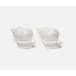 Coco White, 1 Set of Shell Salt & Pepper Shakers, Porcelain, Boxed