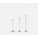 Alina Silver Candle Holders Hammered Brass Set/3