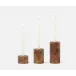 Spencer Burnt Gold, Candle Holders, Stainless Steel, Set/3