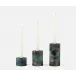 Spencer Burnt Silver, Candle Holders, Stainless Steel, Set/3