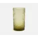 Peyton Sage Green Highball Glass, Hand Blown, Pack of 6