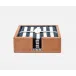 Hamilton Striped Canvas w/leather trim, Coasters Set of 6