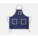Mindy Navy With Champagne Trim Cotton Apron Adult Size