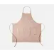 Mindy Soft Pink With Champagne Trim Cotton Apron Adult Size