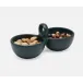 Desmond Midnight Teal, Snack Bowl, Stoneware, Double, Pack of 2