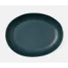 Marcus Midnight Teal, Oval Serving Platter, Stoneware, Large, Pack of 2
