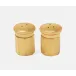 Duke Gold, Set of 2 Salt and Pepper Shakers, Metal, Boxed