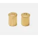 Duke Gold, Set of 2 Salt and Pepper Shakers, Mini, Metal, Boxed