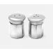 Duke Pewter Set of 2 Salt And Pepper Shakers Metal Boxed