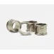 Melvin Antiqued Pewter, Napkin Ring, Brass, Boxed Set of 4