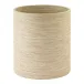 Grasscloth Latte Round Waste Basket