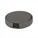 Skate Charcoal Round Boxed Coaster, Set of 4