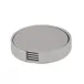Skate Gray Round Boxed Coaster Set, Set of 4