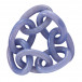 Chain Link Periwinkle Napkin Rings, Set of Four