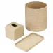 Grasscloth Latte Bath Accessories