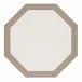 Bordino White Oatmeal Octagon Placemats, Set of 4