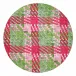 Nantucket Green Pink 15" Round Placemats, Set of 4