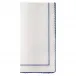 Picot White / Navy 22" Napkin, Set of 4
