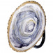 Painted Oyster Blue Napkin Ring, Set of 4
