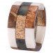 Patched Wood Napkin Rings, Set of Four