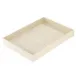 Grasscloth Ecru Rectangle Tray