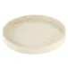 Grasscloth Ecru Round Tray