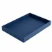 Wicker Navy Rectangular Tray