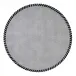 Whipstitch Gray 15" Round Placemat, Set of 4