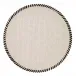 Whipstitch Beige 15" Round Placemat, Set of 4